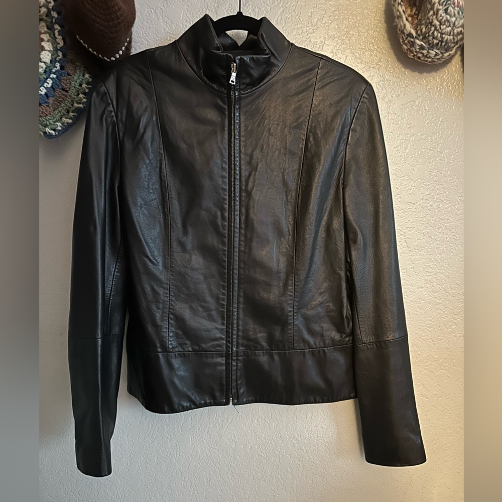 Andrew Marc Sleek Black Leather Jacket